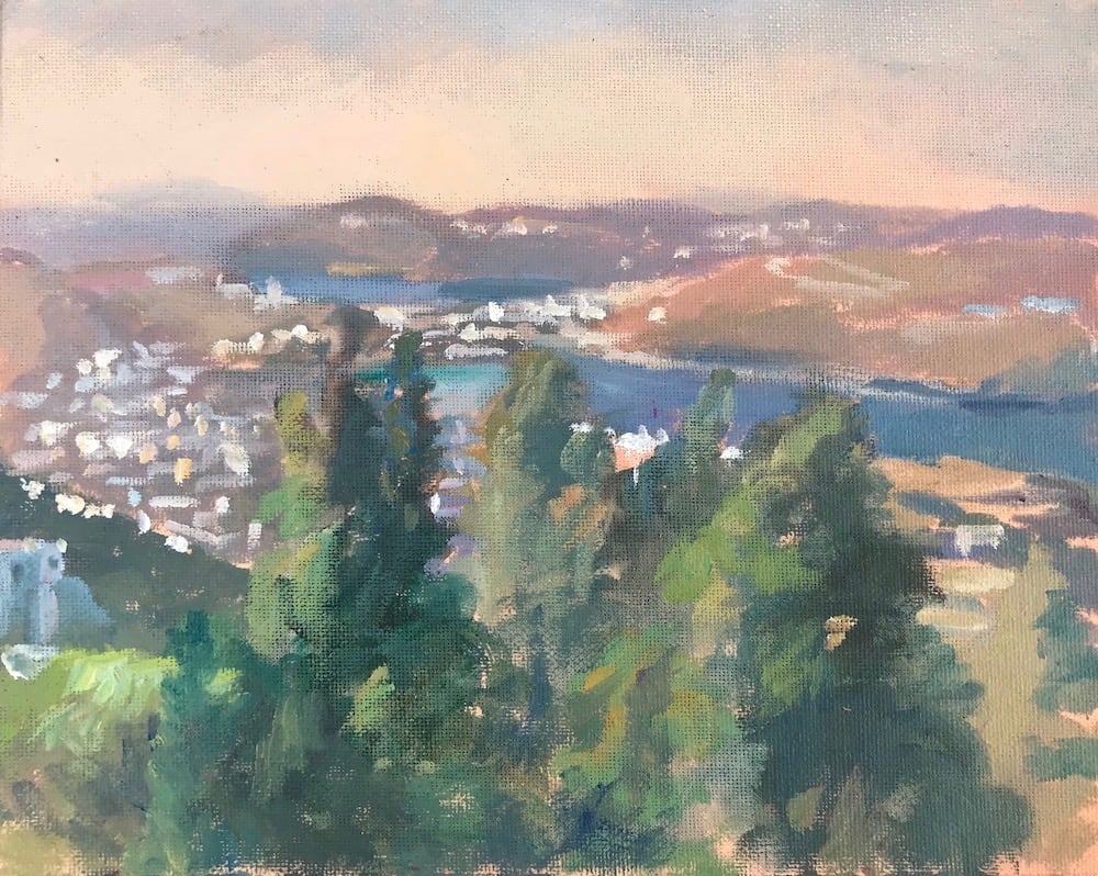 Skas from the Chora, Patmos. Greece by Alan Lancaster 