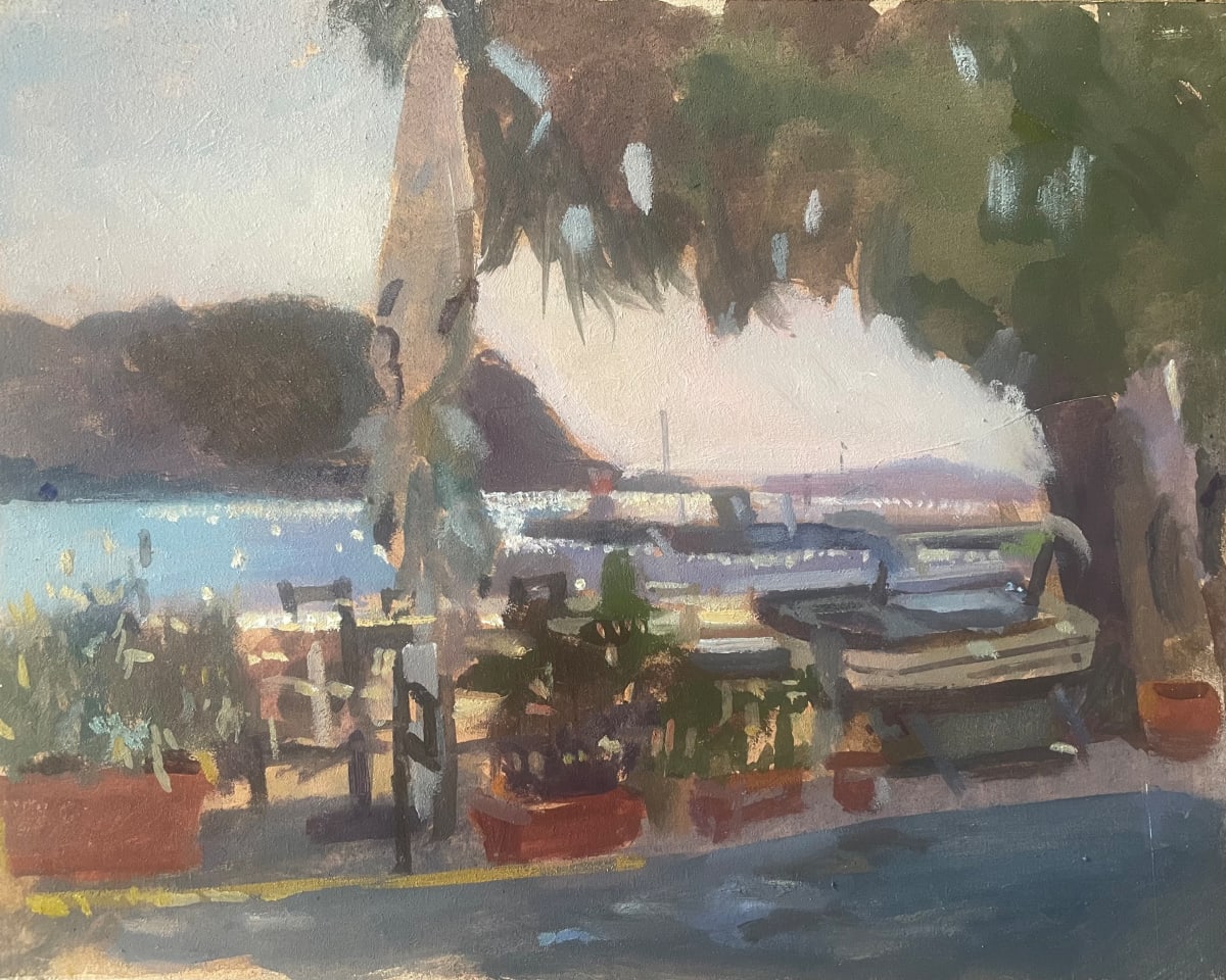 Tsiporadiko Restaurant in Skala, Patmos. Greece by Alan Lancaster 