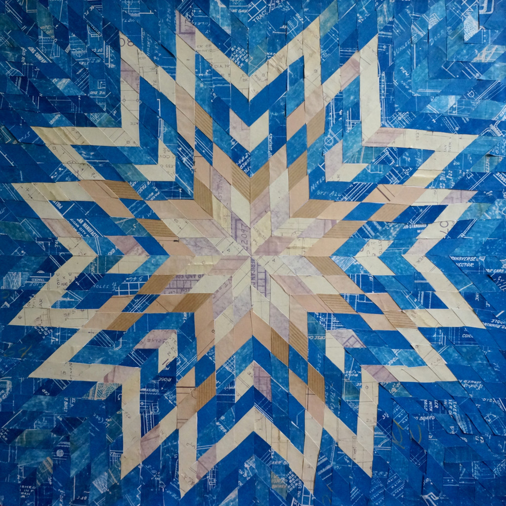 Blueprint Quilt 1 by Sarah Presson 