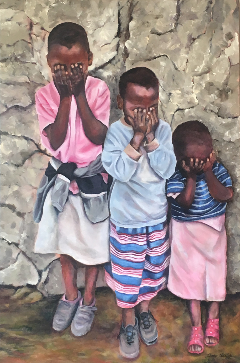 3 Children Praying - Sold by Sharron Schoenfeld 