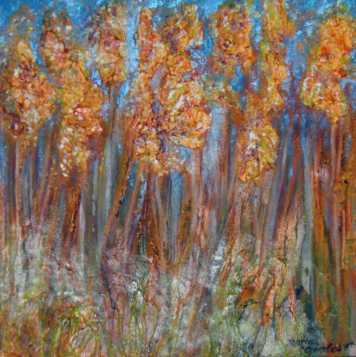 Autumn Trees by Sharron Schoenfeld 