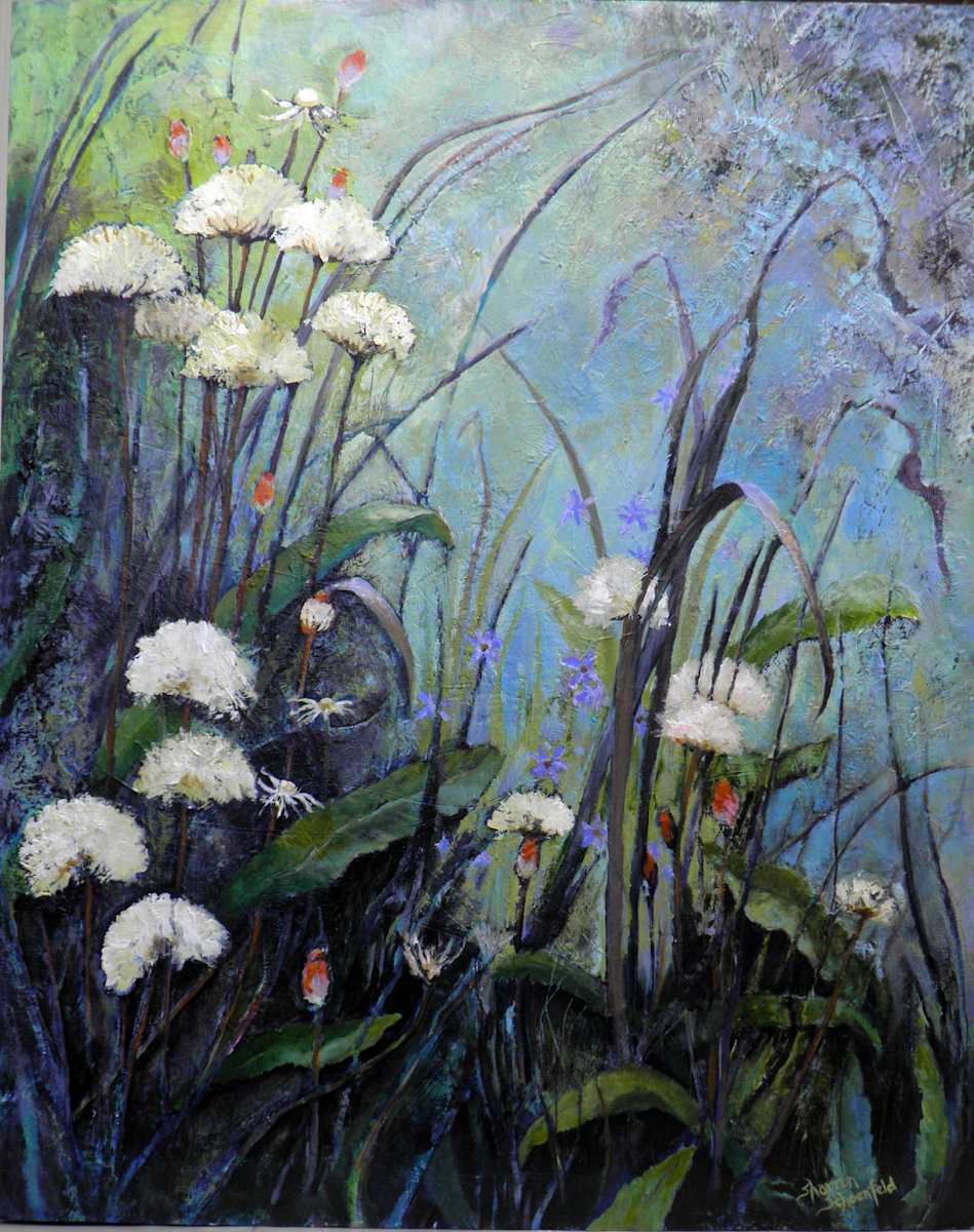 Blue Green Impressions by Sharron Schoenfeld, Image 1.