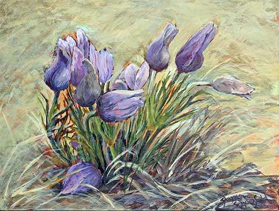 First Crocuses by Sharron Schoenfeld, Image 1.