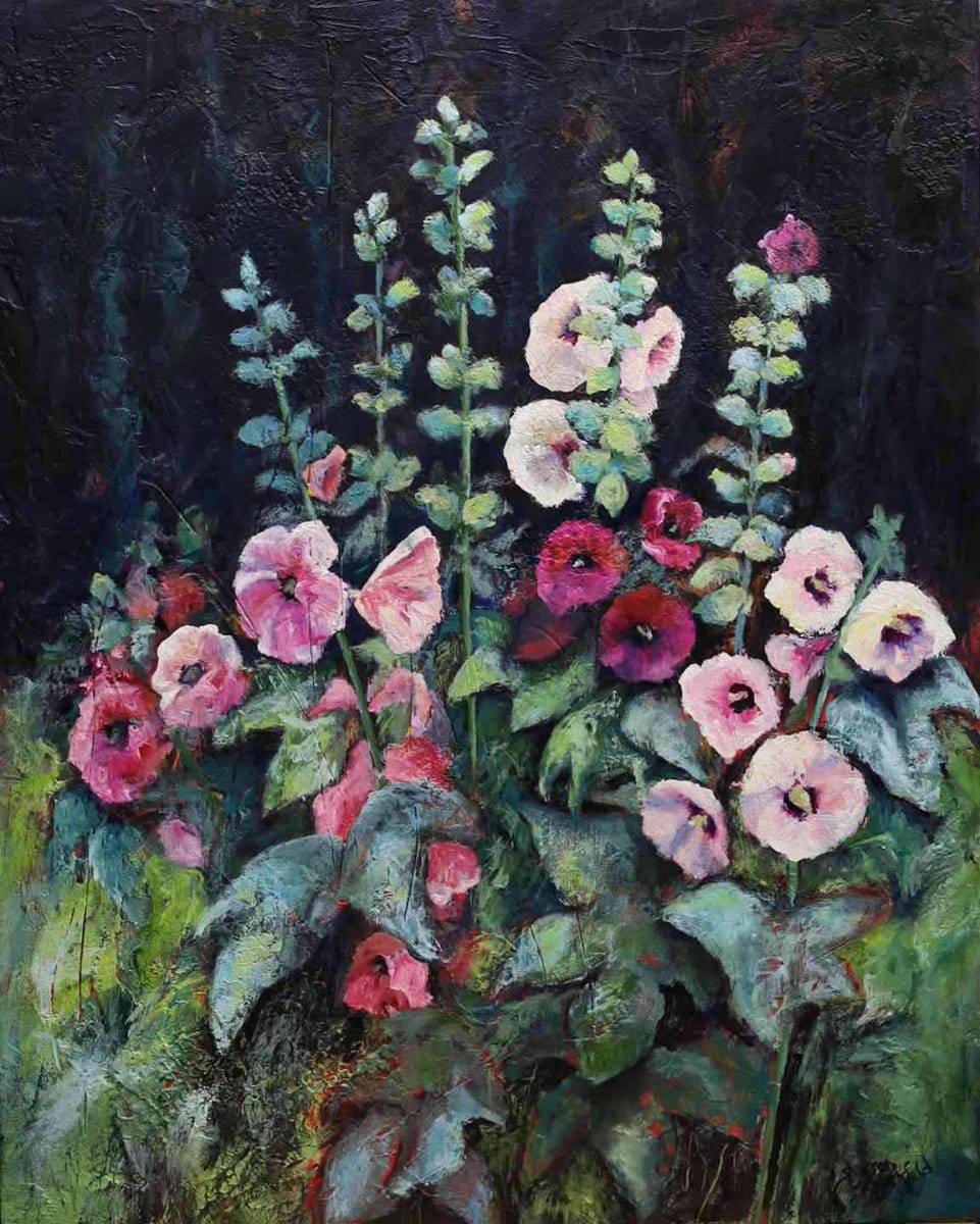 Hollyhocks by Sharron Schoenfeld, Image 2.