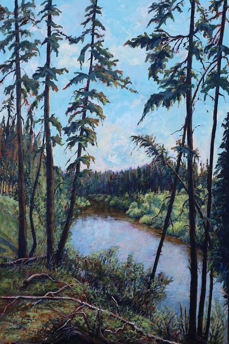 Nipekamew River View by Sharron Schoenfeld 