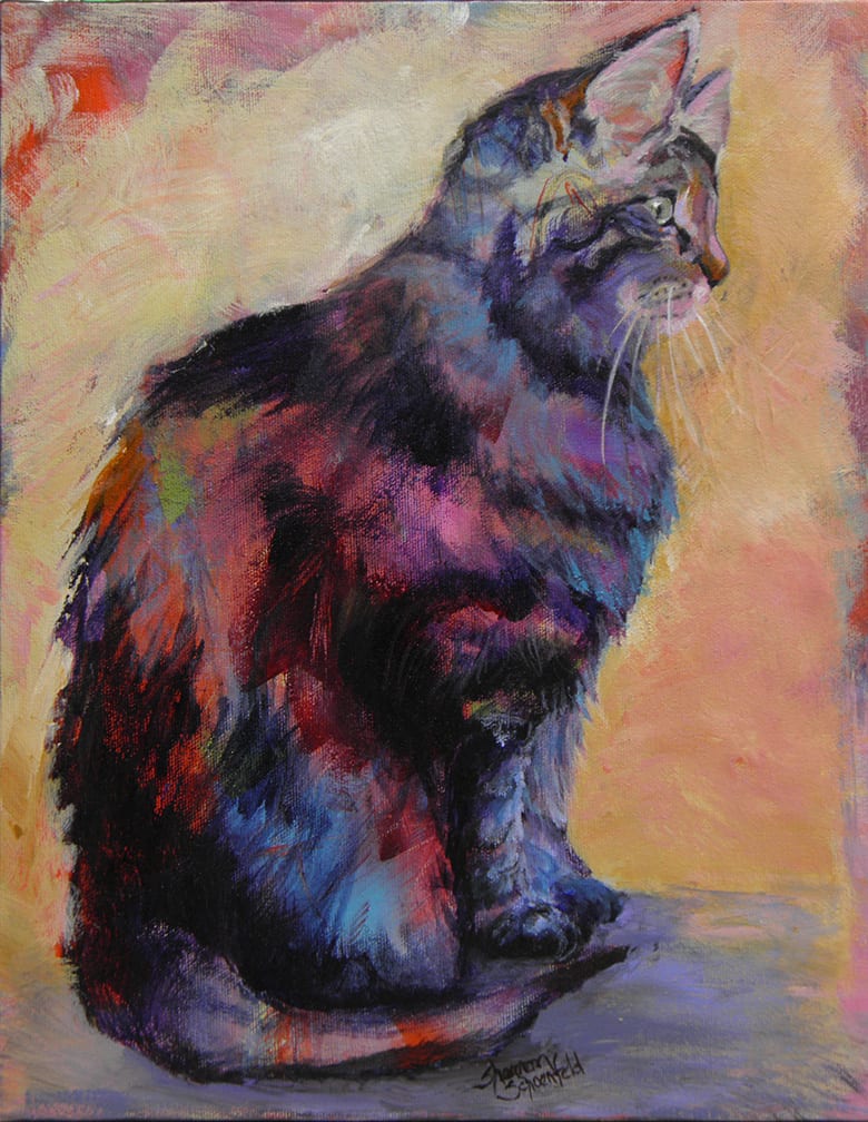 Sunset Kitten by Sharron Schoenfeld 