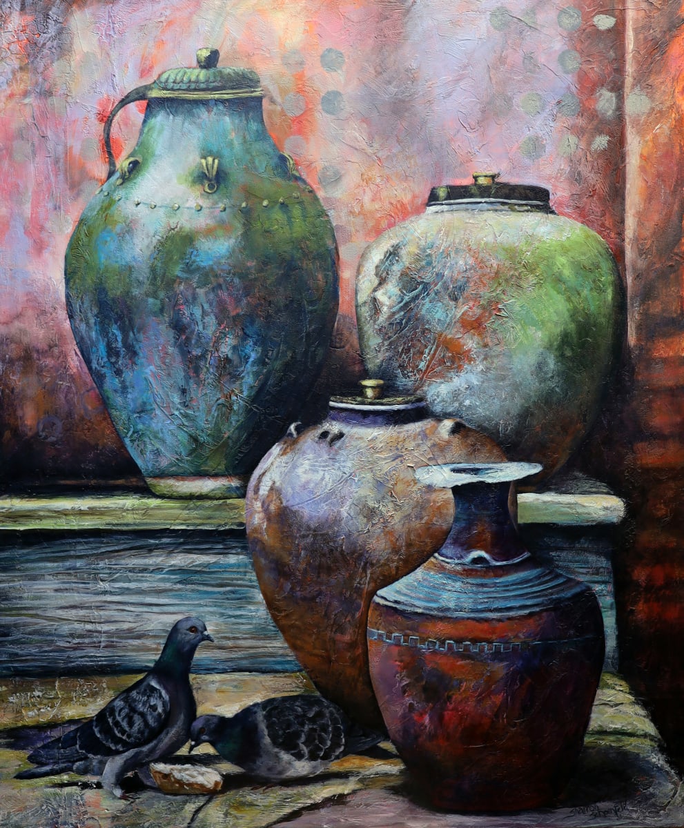 Urns and Doves by Sharron Schoenfeld 