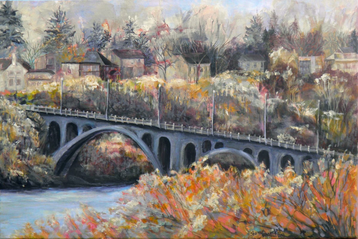 UNIVERSITY BRIDGE SASKATCHWAN CRESCENT by Sharron Schoenfeld, Image 1.