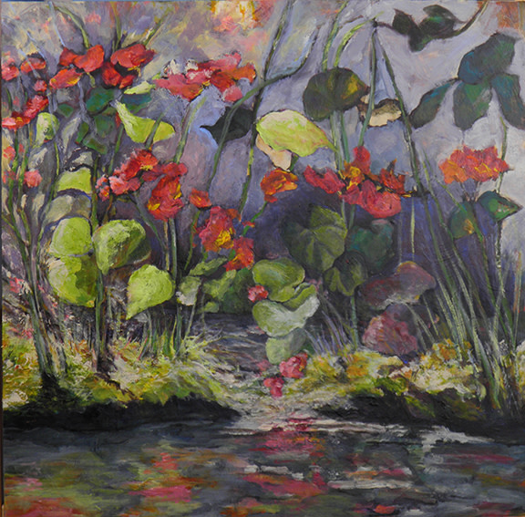 Water Flowers Hayes Lake by Sharron Schoenfeld 