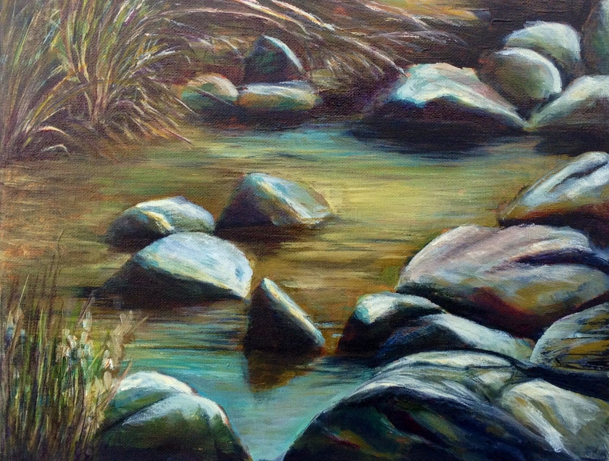 Wanuskewin Creek by Sharron Schoenfeld 