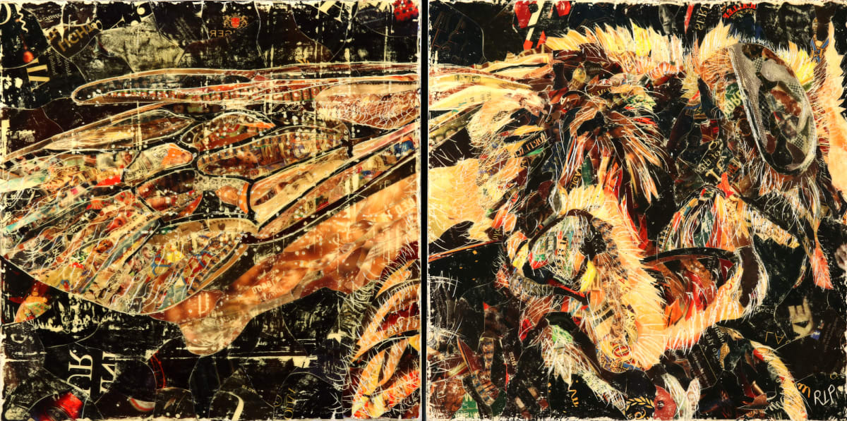 Untitled Bee Diptych by Randy L Purcell, Image 1.