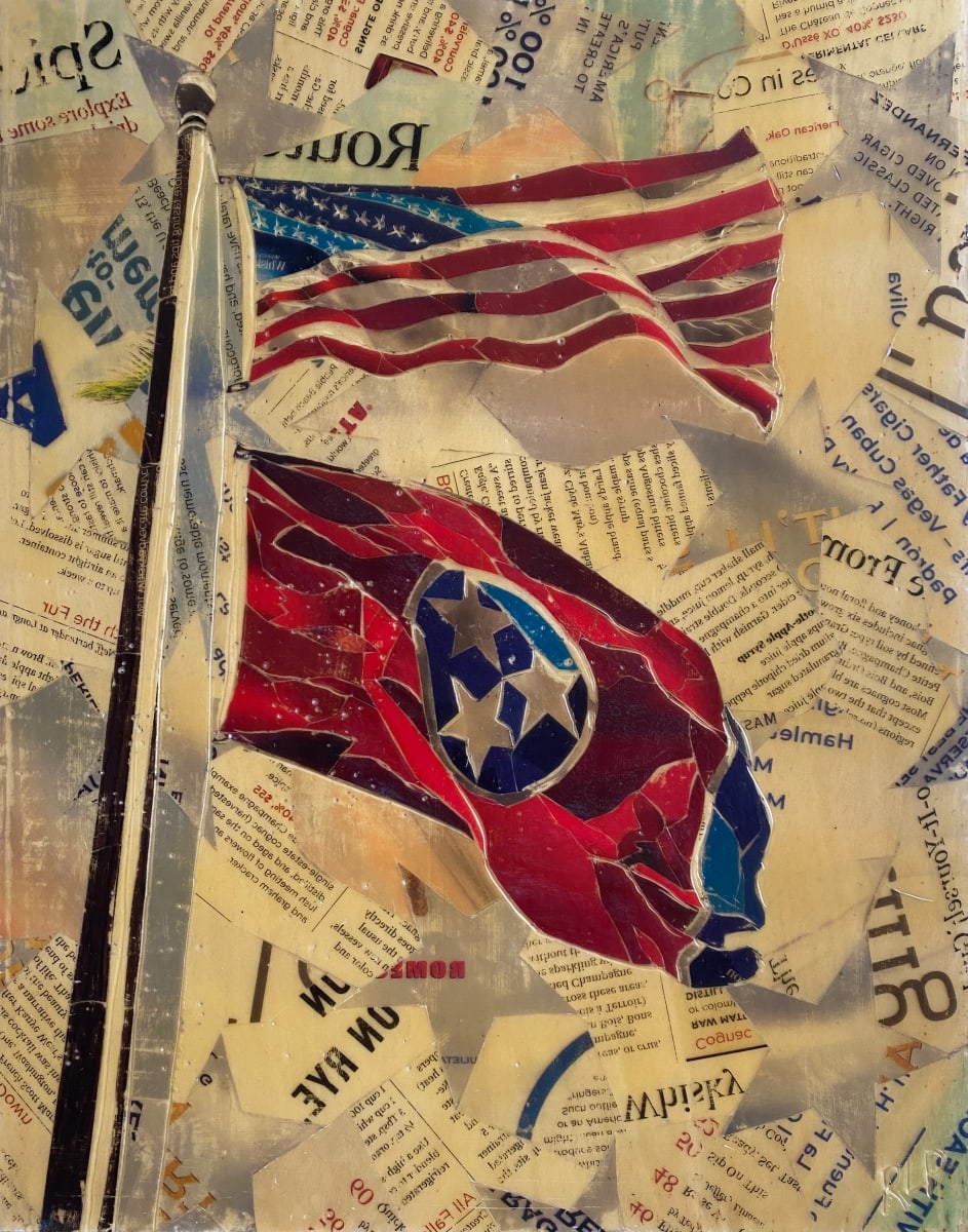 Flag Study (US & TN) by Randy L Purcell  Image: Flag study for Four Artist TN exhibit 