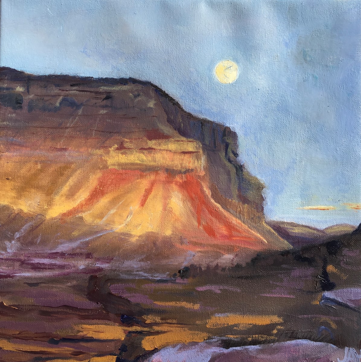 Sunset and Moonrise on the Esplanade by Judith Hutcheson 