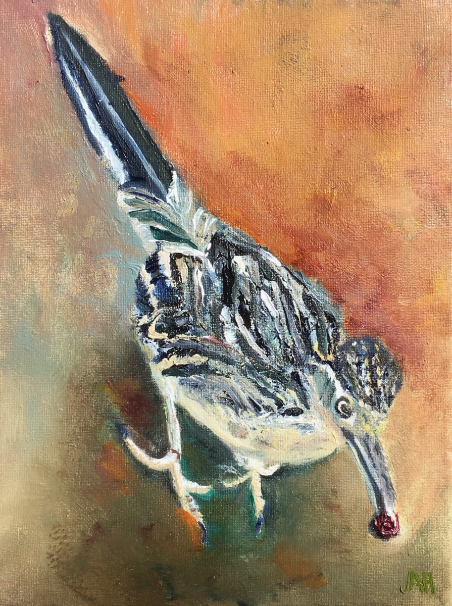 Roadrunner With Berry by Judith Hutcheson 