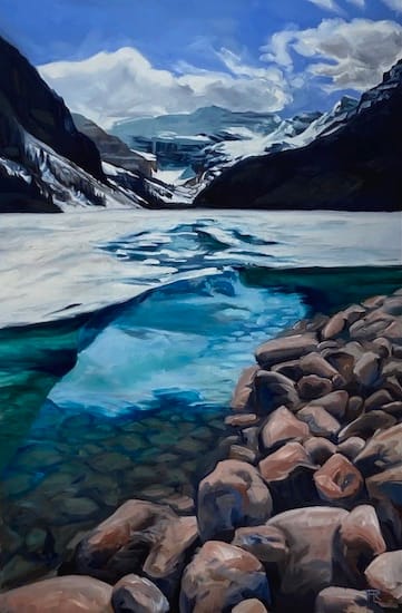 Melting Ice- Lake Louise by Pascale Robinson  Image: Unframed consigned price
