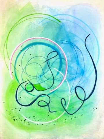 Transition by Julea Boswell  Image: Painted Dance #10 (blue-green)