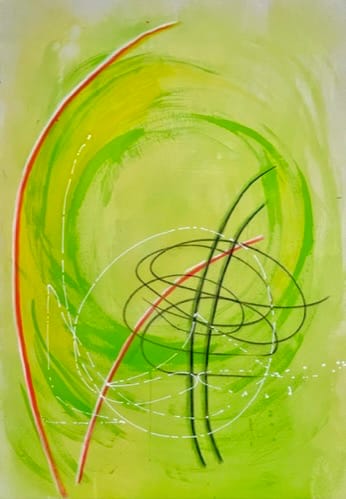 Fill Space by Julea Hope Boswell  Image: Painted Dance #12 (yellow-green)