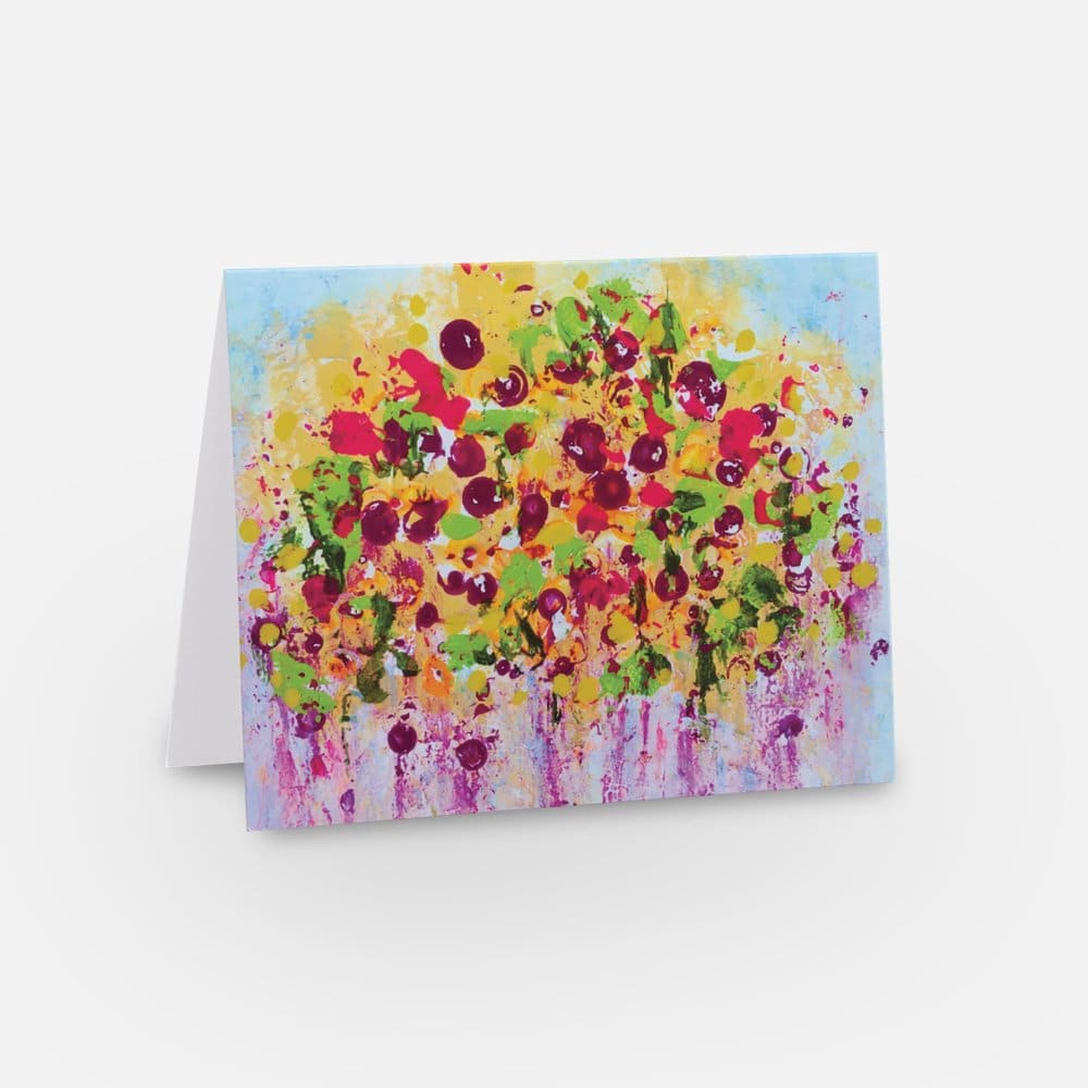Floral Theme Note Cards (6 pack - 3 designs) by Julea Boswell Art  Image: Say it With Flowers