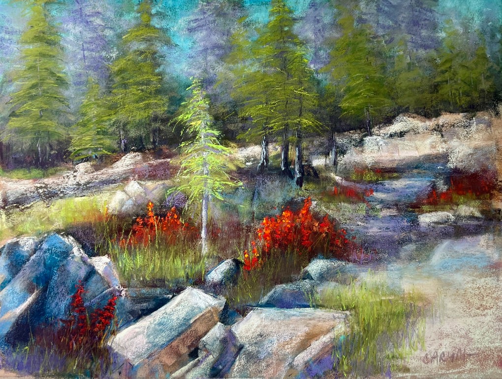 Mt. Shasta Meadow by Caryn Stromberg 