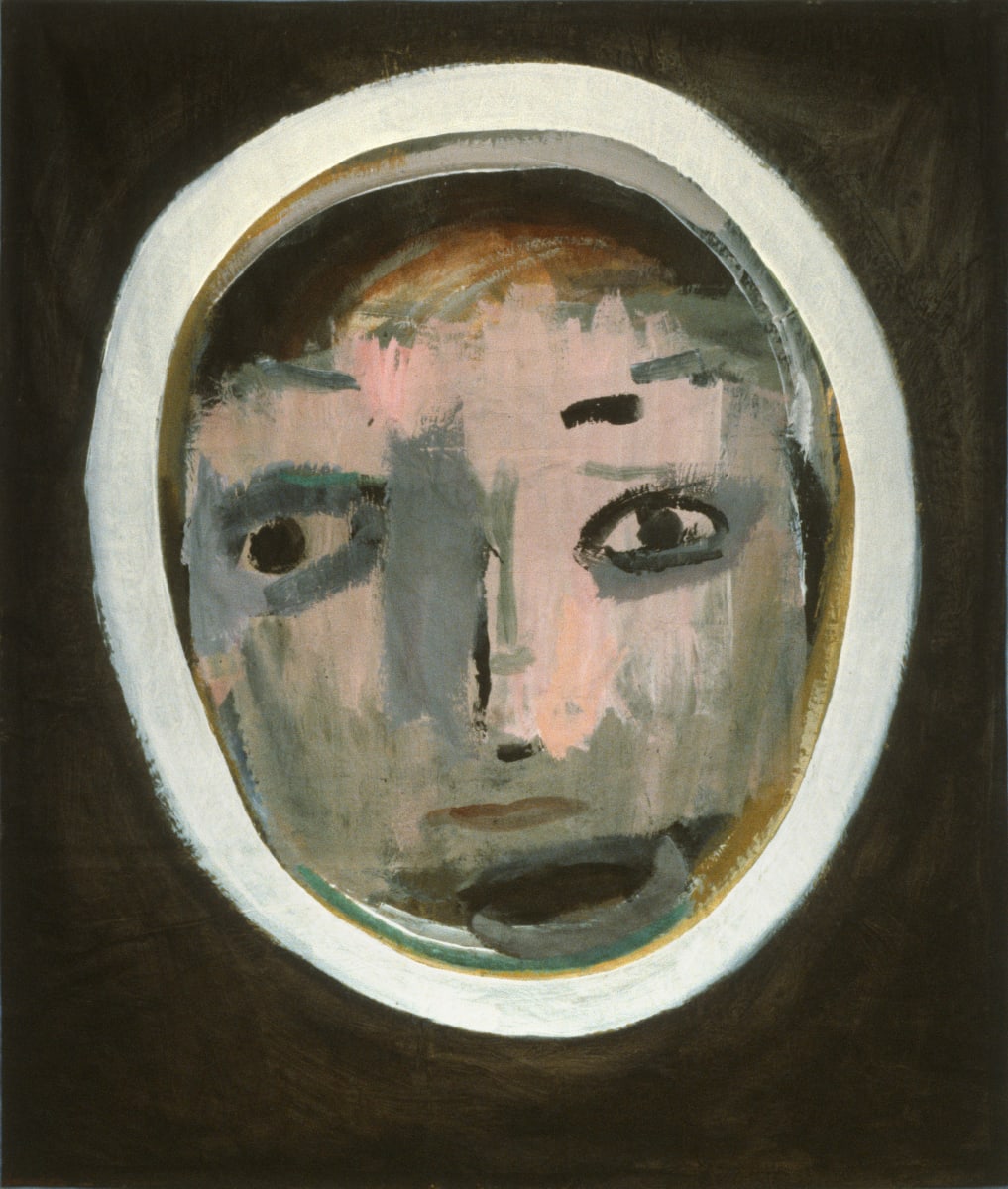 Pink Face With White Circle by Keisho Okayama 