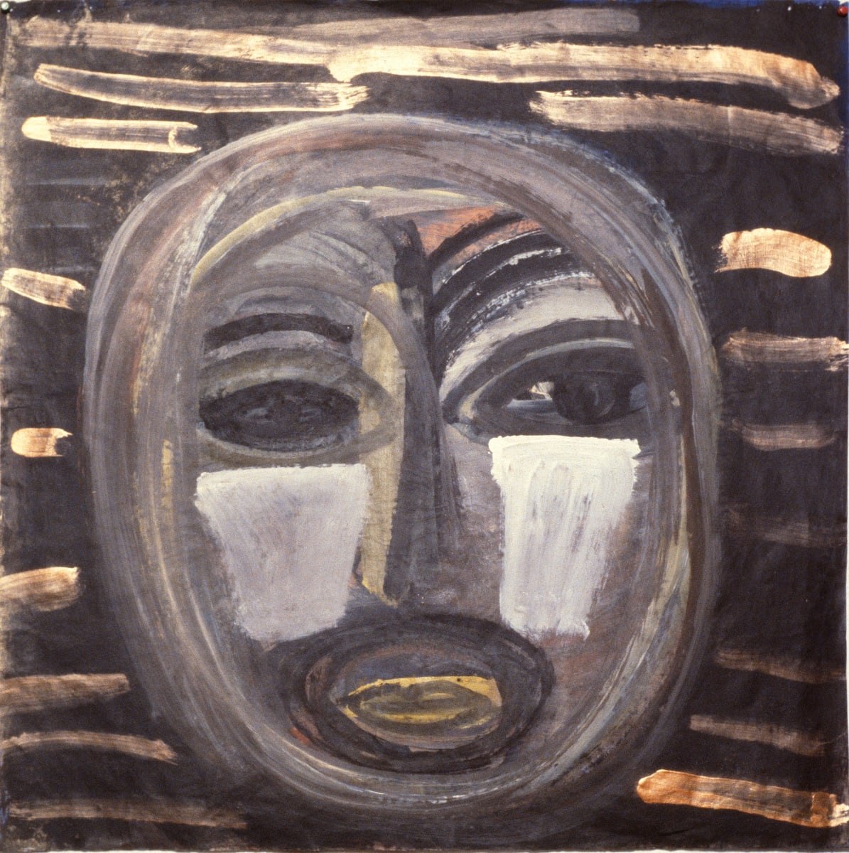 Face on Black with Copper Marks by Keisho Okayama 