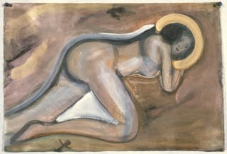 Reclining Figure, Gold Halo by Keisho Okayama 