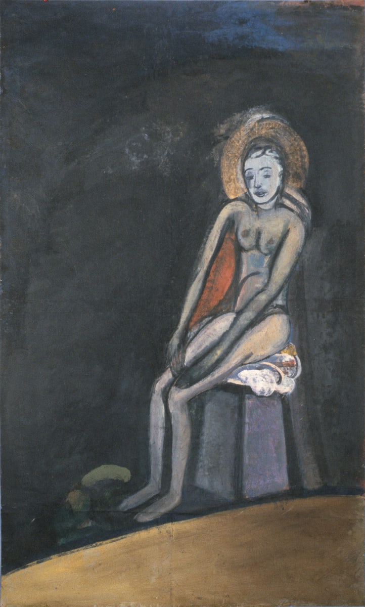Seated Figure/Ochre Edge by Keisho Okayama 
