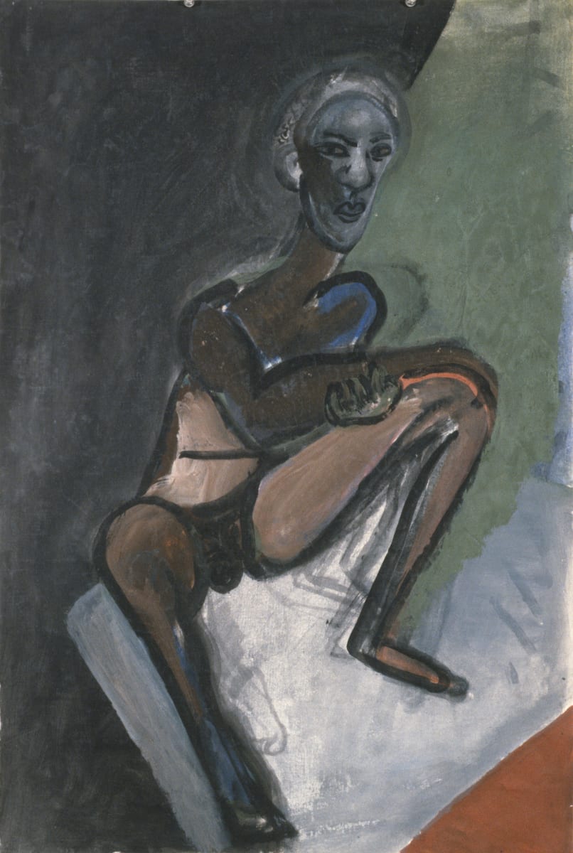 Seated Male Nude by Keisho Okayama 