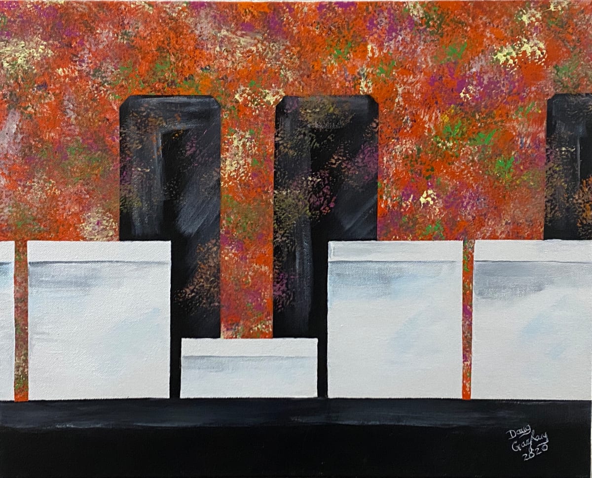 D Pressed by Doug Gazlay  Image: D Pressed is a clever play on words for this piano keyboard painting