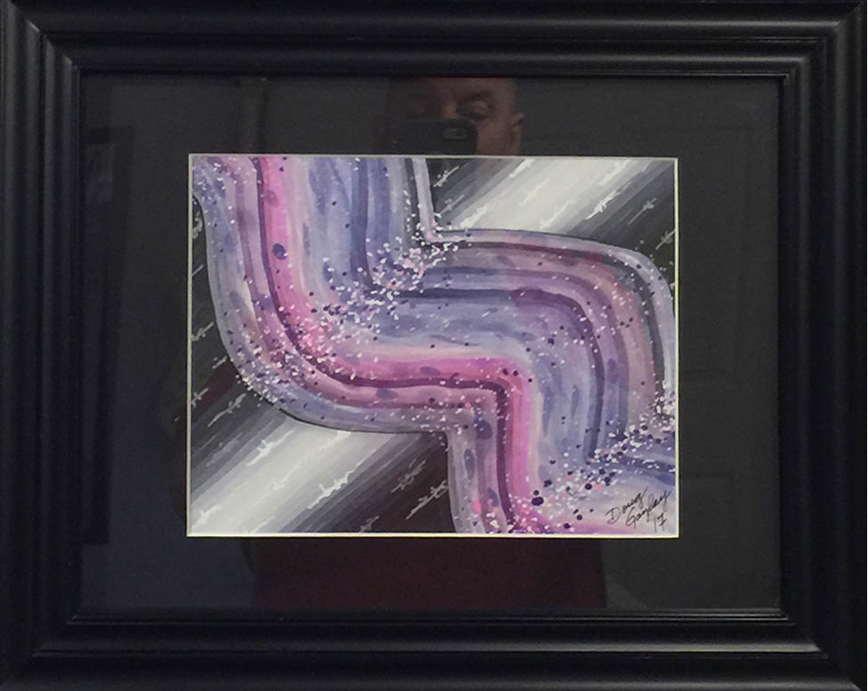 BLUE AND VIOLET COSMIC WATERFALL by Doug Gazlay, Image 1.