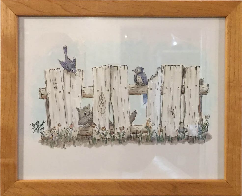 FENCING (sold) by Doug Gazlay, Image 1.