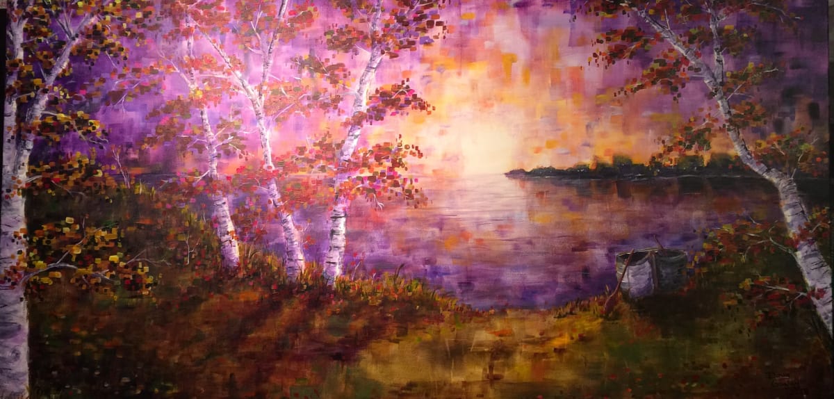 PIXELATED SUNSET LAKE by Doug Gazlay, Image 1.