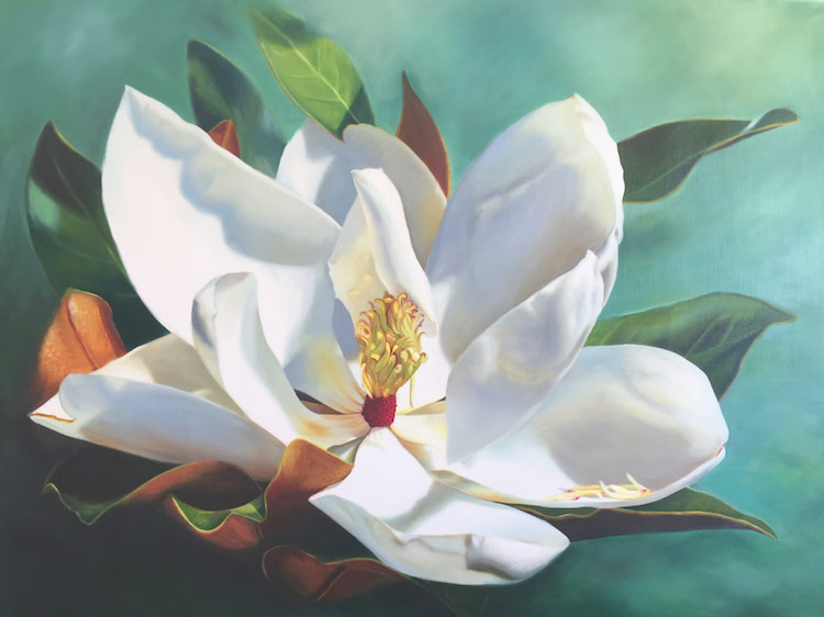 Sentimental Magnolia Commission by Anne-Marie Zanetti 