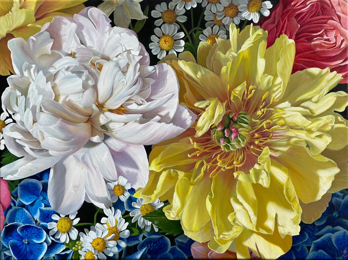 Peony Duet by Anne-Marie Zanetti 