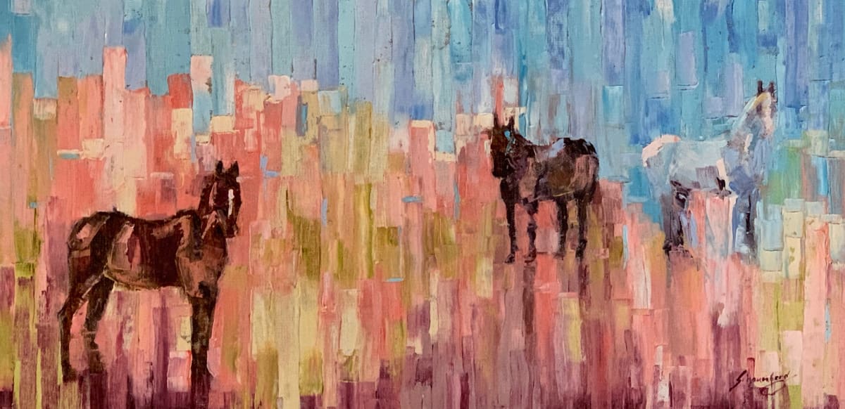 Three Ladies Waiting by Debra Schaumberg 