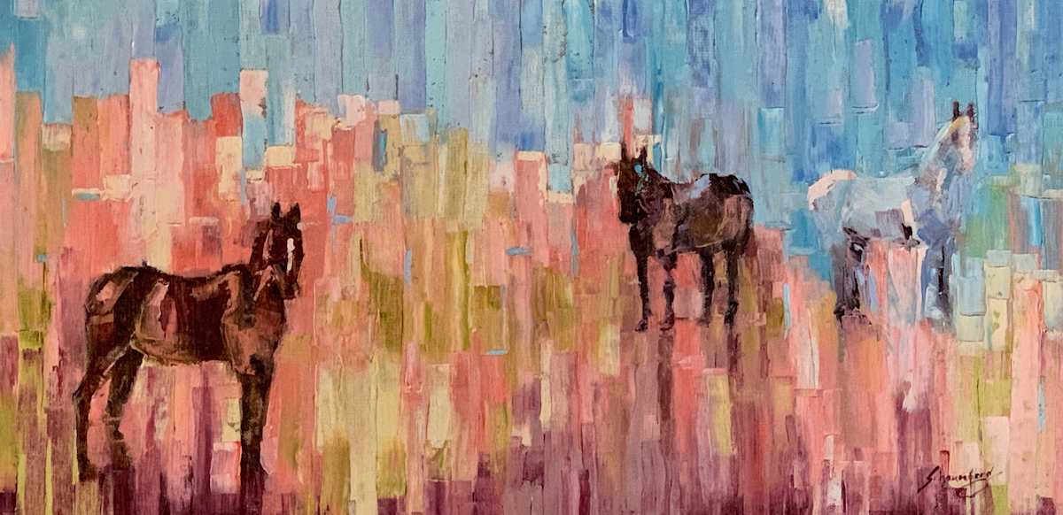 Three Ladies Waiting by Debra Schaumberg, Image 1.
