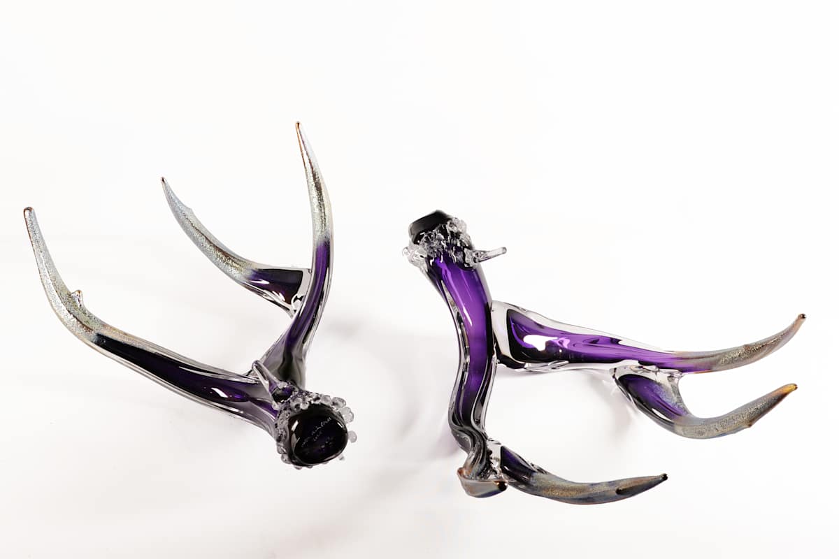 Antler Set Amethyst & Metallic by North Rim Glass Jared & Nicole Davis 