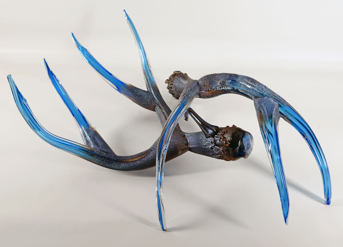Antler Set-Azure & Metallic by North Rim Glass Jared & Nicole Davis, Image 2.