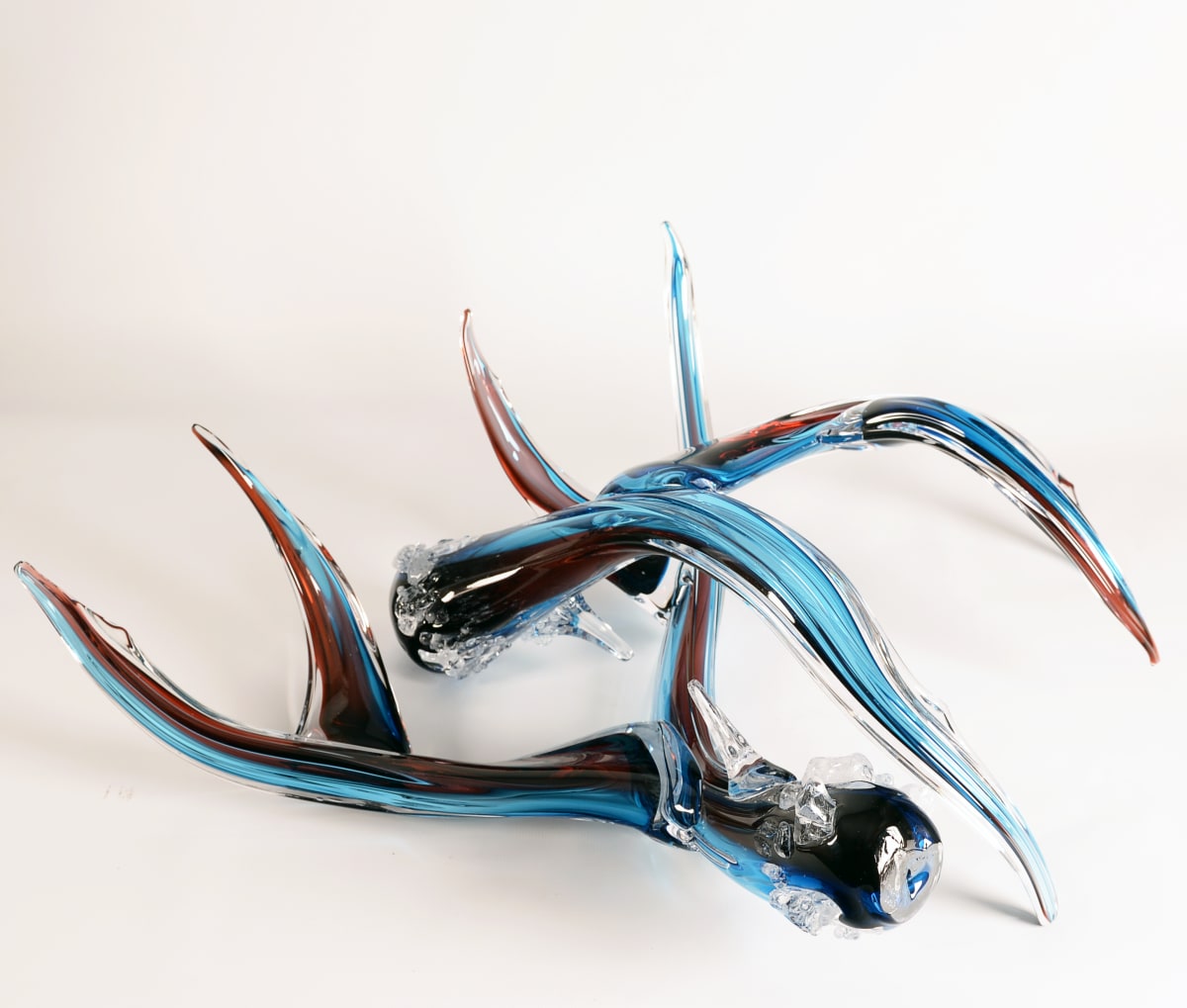 Antler Set-Purple & Turquoise Swirl by North Rim Glass Jared & Nicole Davis 