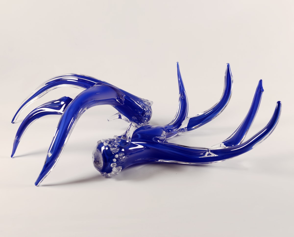 Antler Set-Dutch Blue by North Rim Glass Jared & Nicole Davis, Image 2.