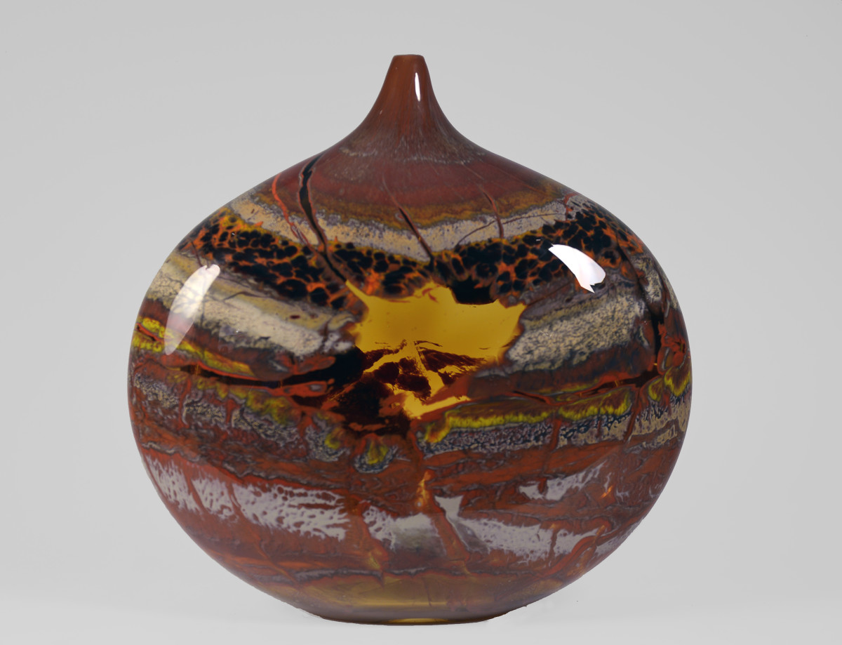 Canyon Walls Spire-Amber by North Rim Glass Jared & Nicole Davis 