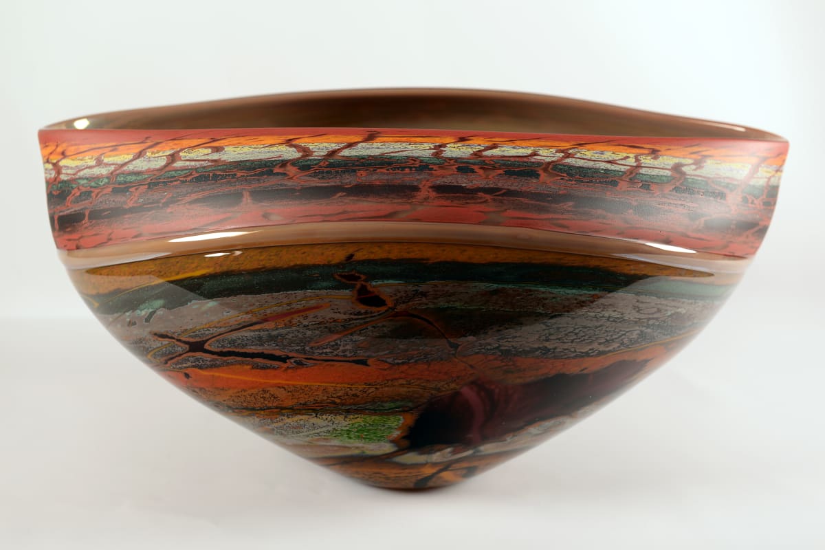 Canyon Walls Vessel-Heliotrope by North Rim Glass Jared & Nicole Davis 