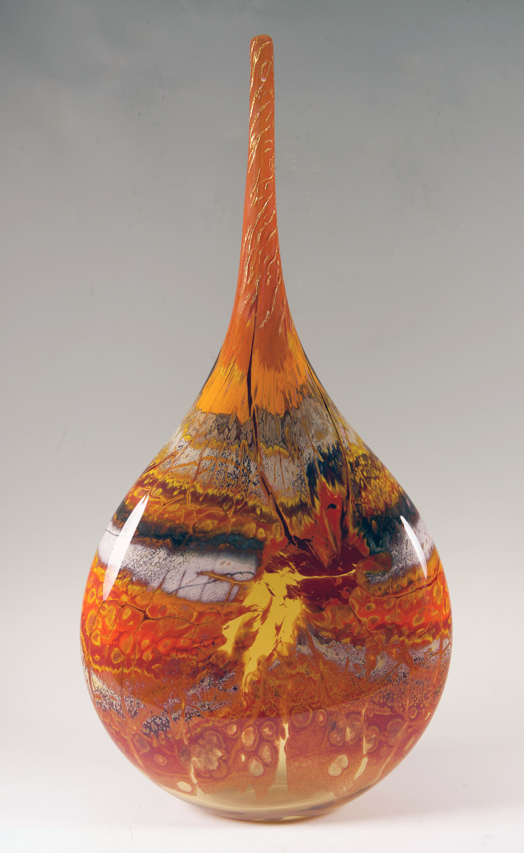 Canyon Walls Spire Amber by North Rim Glass Jared & Nicole Davis 