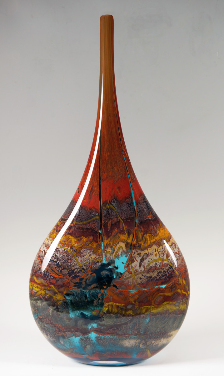 Canyon Walls Spire Turquoise by North Rim Glass Jared & Nicole Davis 