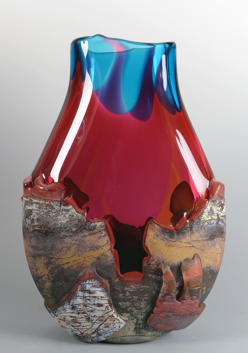 Desert Vista Sunset-Peach, Ruby, Turquoise 