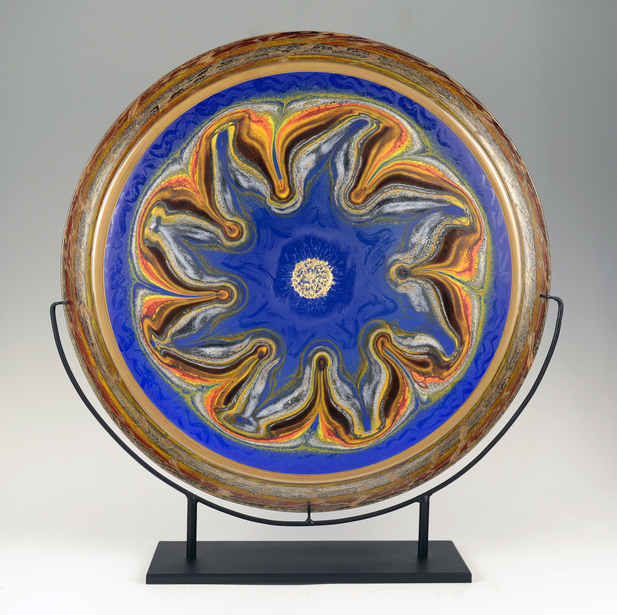 Jupiter Mandala Cobalt by North Rim Glass Jared & Nicole Davis 