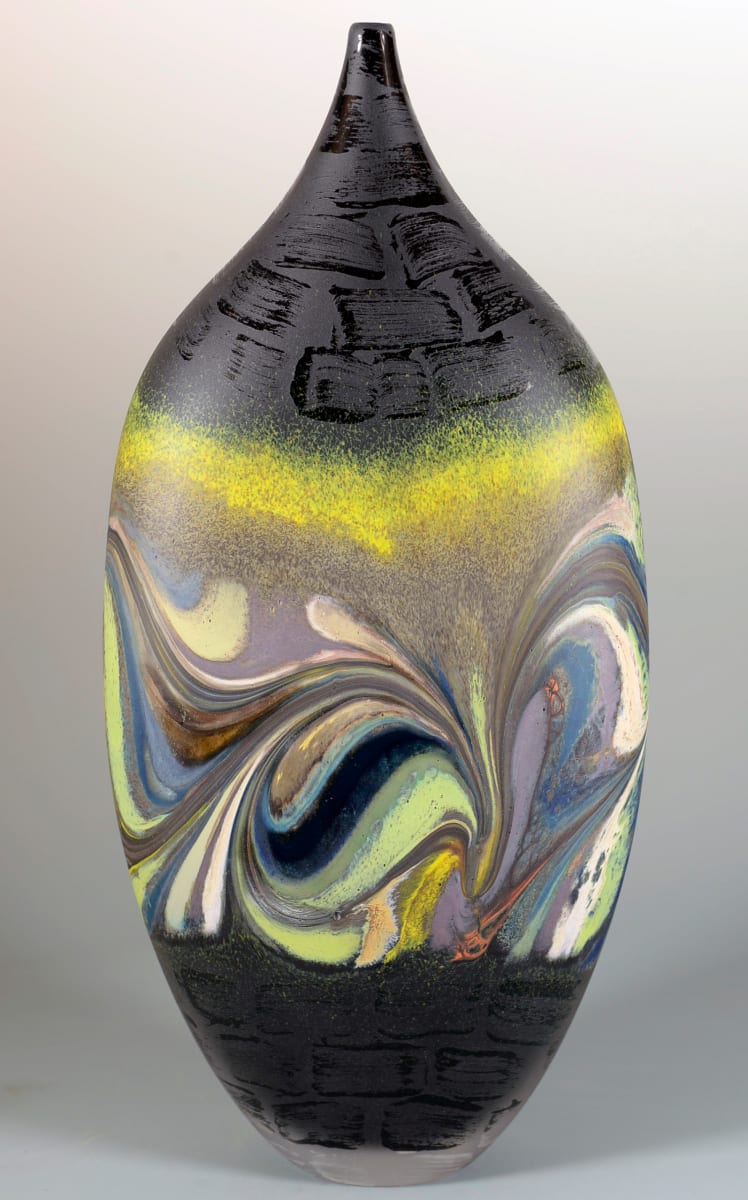 Jupiter Vase Black by North Rim Glass Jared & Nicole Davis 
