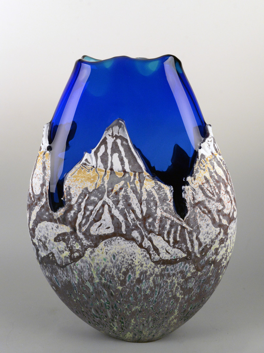 Mountain Vista-Snowscape by North Rim Glass Jared & Nicole Davis 