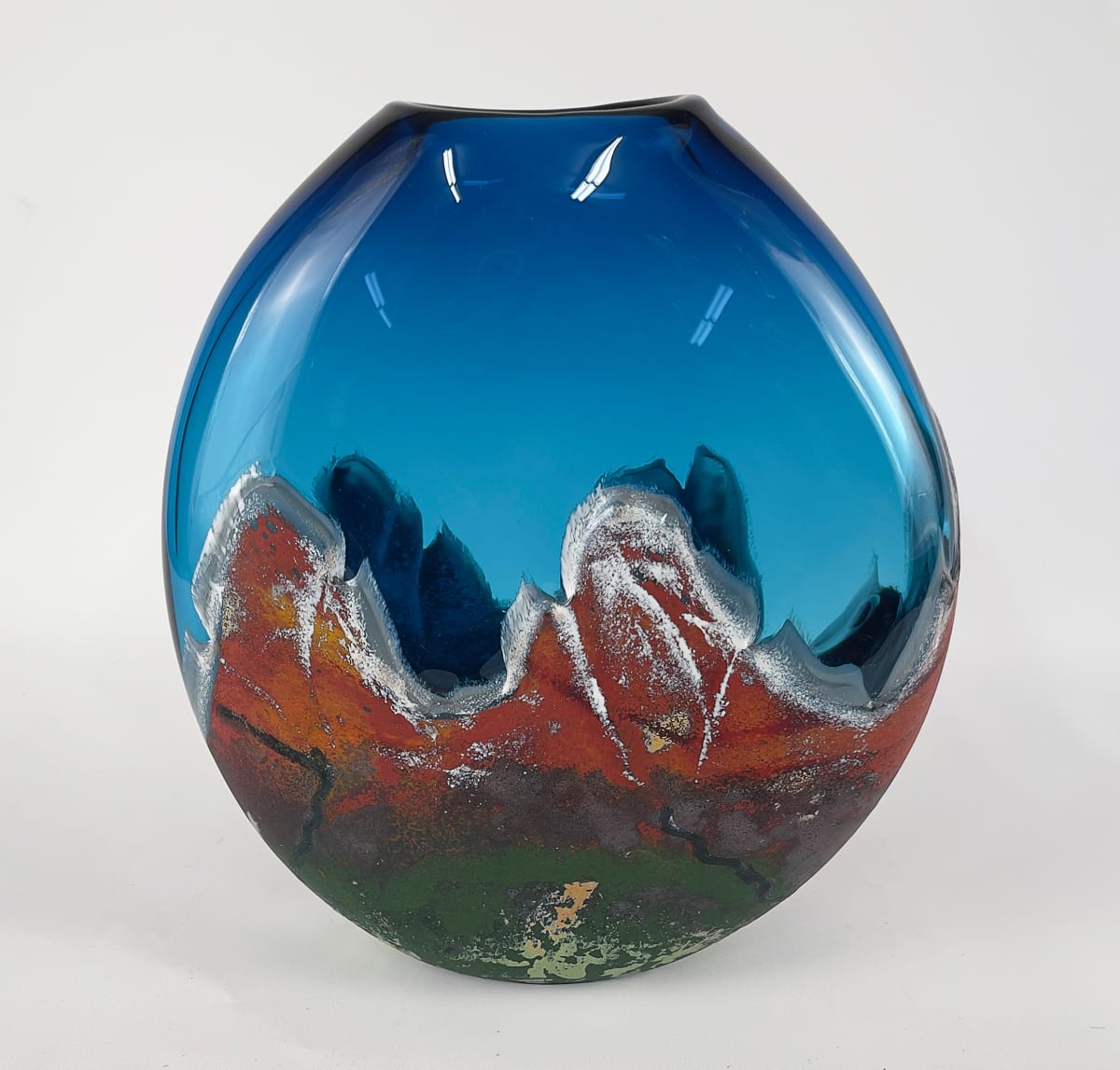Mountain Vista-Red Mountain Snowscape by North Rim Glass Jared & Nicole Davis 