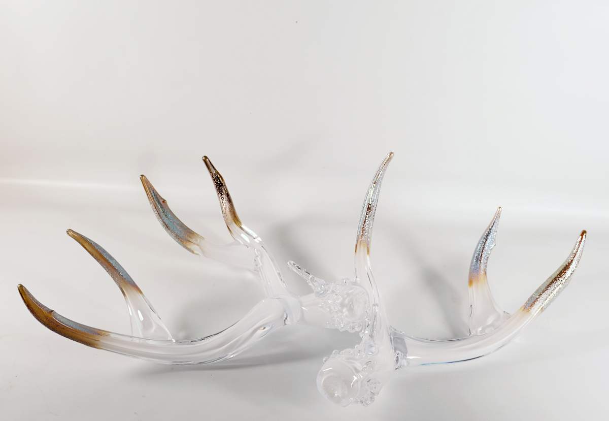 Antler Set Opaline & Metallic by North Rim Glass Jared & Nicole Davis 